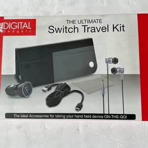 THE ULTIMATE Switch Travel Kit for Nintendo switch-case, earbuds, charger NIB